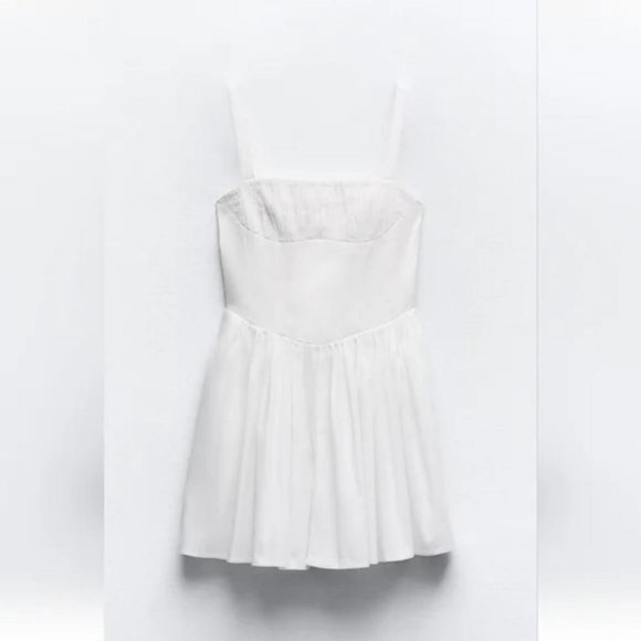 ZARA VOLUMINOUS SKIRT DRESS - Picture 6 of 8